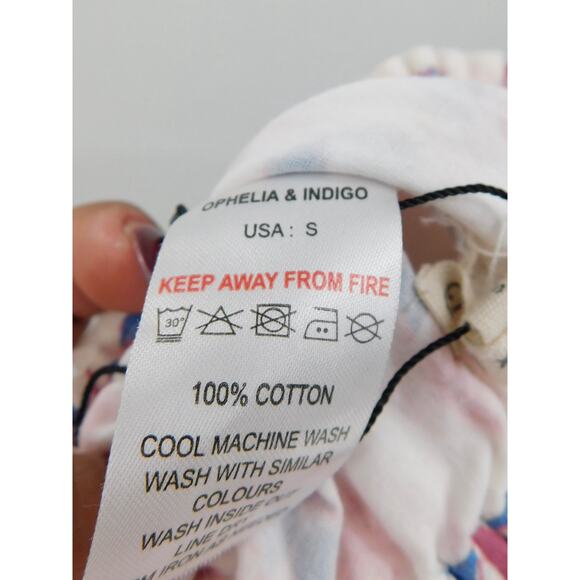 Ophelia & Indigo Women's Floral Print Tassel Waist Issy Shorts Size‎ Small Boho - Picture 6 of 8